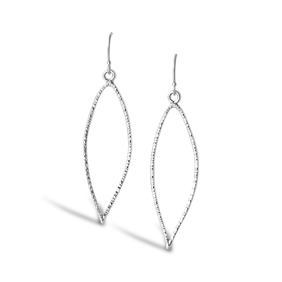 Leaf Gold Filled Hoop Earrings - RIPPLE