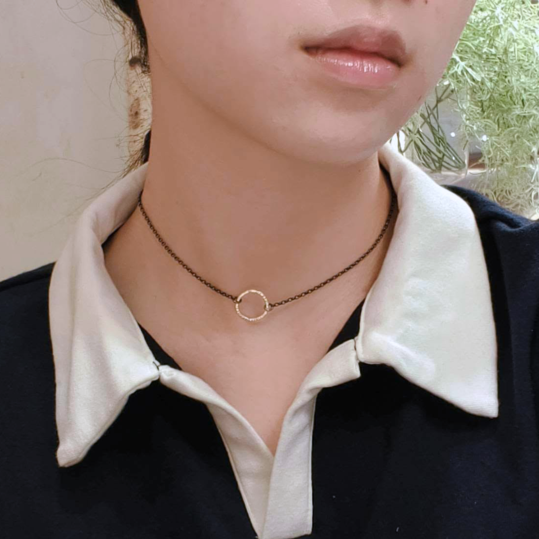 Organic Circle Choker Necklace - Wobbly Choker