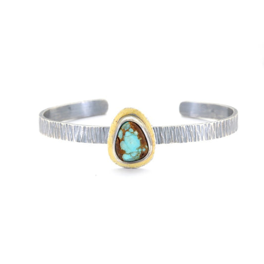 22k-Gold-Silver-Turquoise-Textured-Bracelet