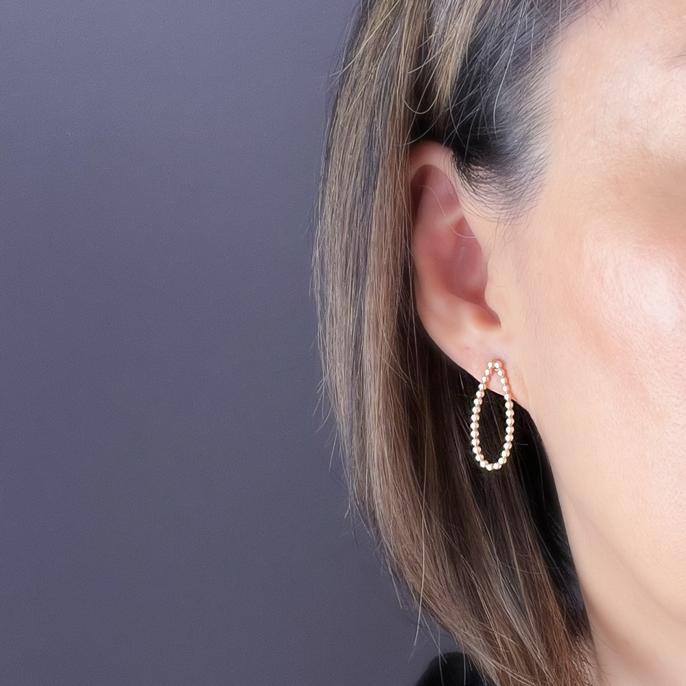 14k Gold-filled Dew Post Earring Studs - LITTLE DROPS – Black Sand