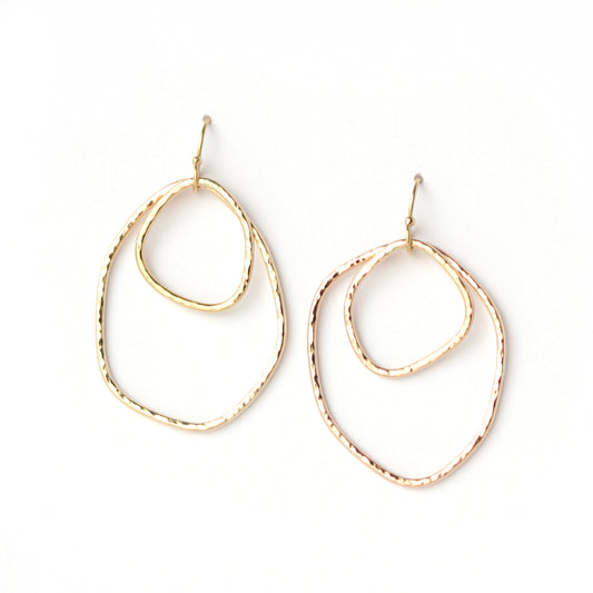 Double Wobbly Earrings - 14k Gold Filled