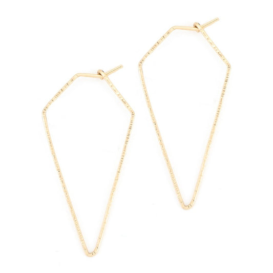 Minimalist Geometric Gold Hoops