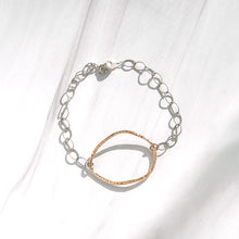 Gold and Silver Freeform Loop Bracelet #1 - WOBBLY