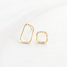Asymmetric Square and Rectangle Earrings in 14k gold filled