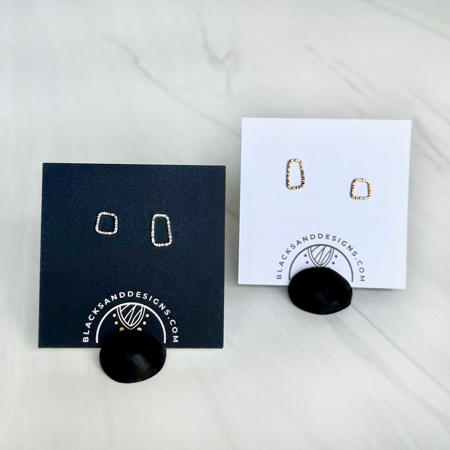 Asymmetric Square and Rectangle 14k Gold-Filled Stud Earrings - JENNY Earrings
