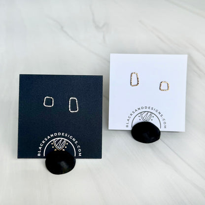Asymmetric Square and Rectangle 14k Gold-Filled Stud Earrings - JENNY Earrings