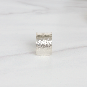 Textured Silver Ear Cuffs