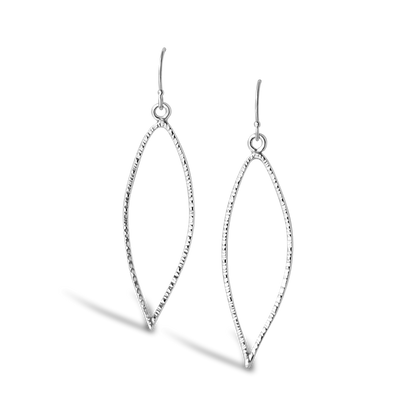 Leaf Gold Filled Hoop Earrings - RIPPLE