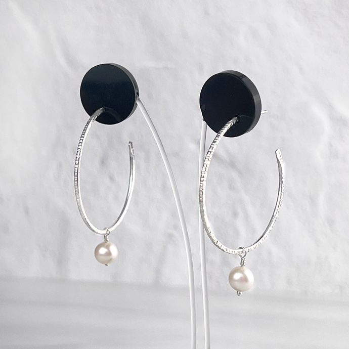 Limited Edition RIPPLE Hoops with Pearl Dangle Bundles