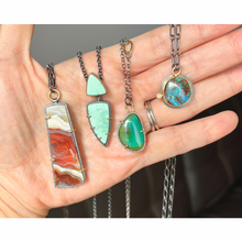 Mexican Crazy Lace Agate, Varisite, Green Turquoise, Boulder Opal Necklaces