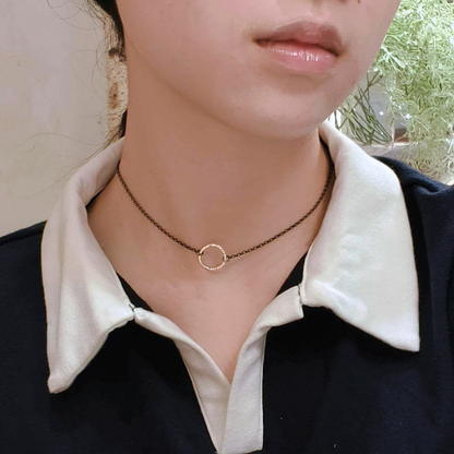 Organic Circle Choker Necklace - Wobbly Choker