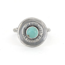 Rainbow Moonstone and Silver Starburst Ring