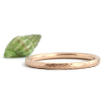 Hammered 14k Yellow Gold Band