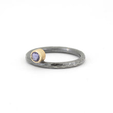 14k Gold and Silver Gemstone Ring Stackable