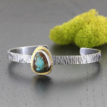 Freeform-Turquoise-Cuff-Bracelet-in-22k-gold-and-silver