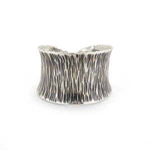 Bold-Hand-Forged-Wide-Band-Silver-Ring