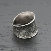 Bold-Hand-Forged-Wide-Band-Silver-Ring_sideview