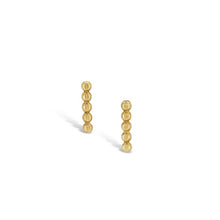 14k gold filled beaded bar earrings