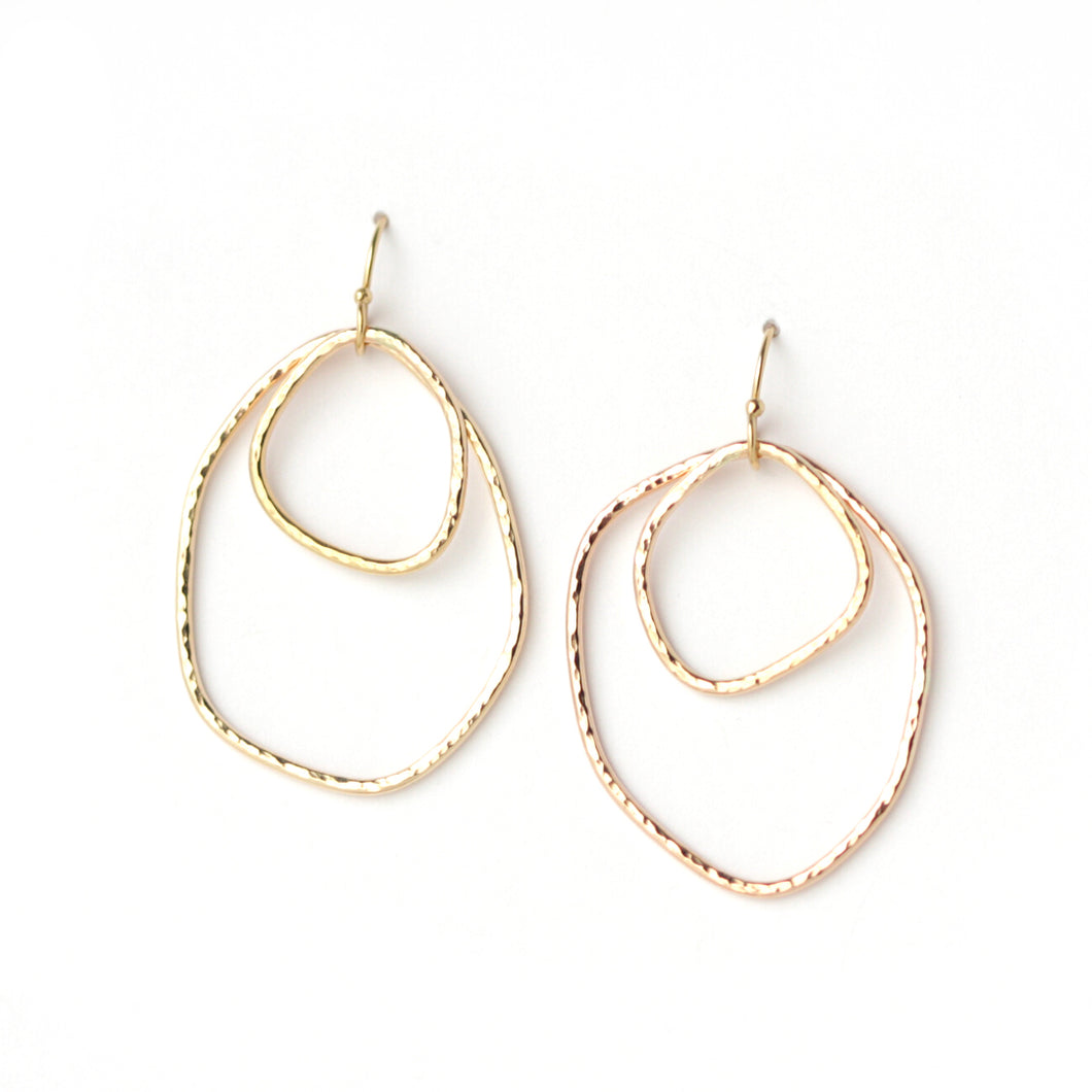 Double Wobbly Earrings - 14k Gold Filled