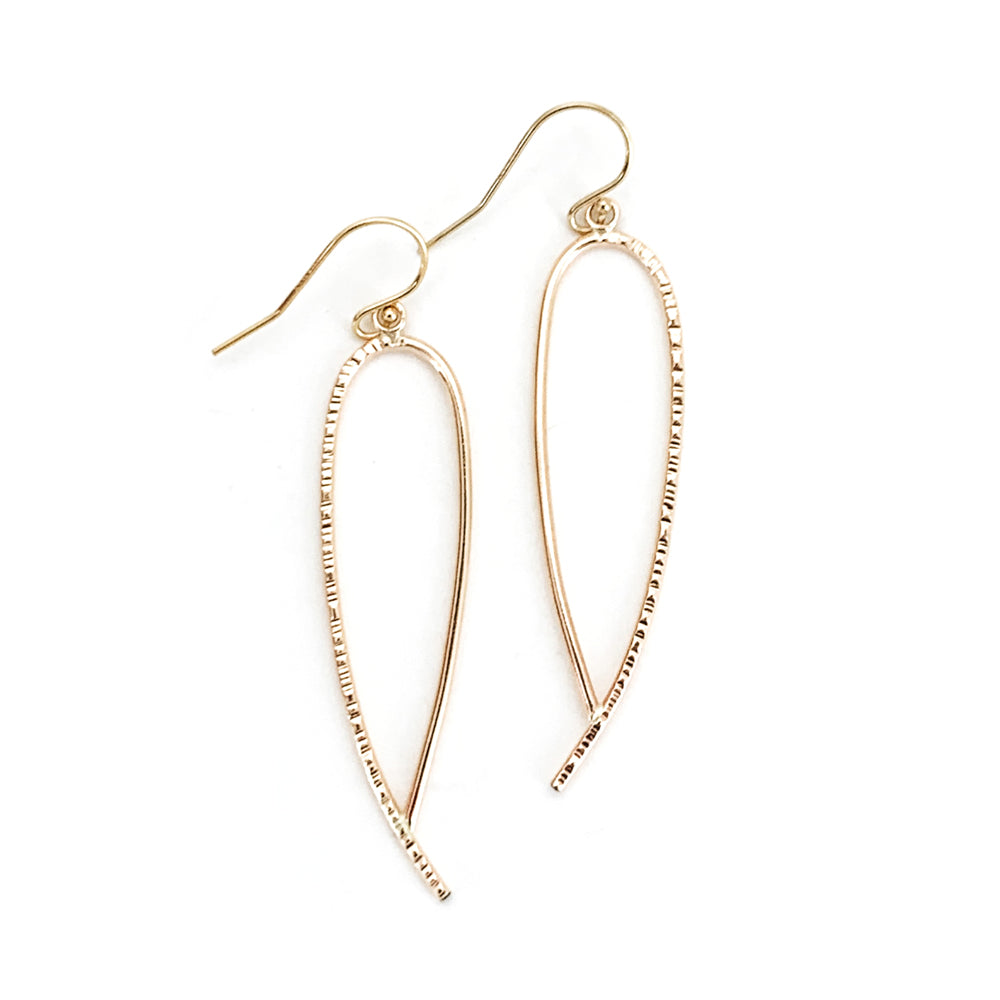 Oval Dangle Earrings in 14k Gold Filled - RIPPLE