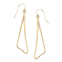 Gold Filled Triangle Dangle Earrings Large - BREEZE