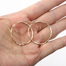 Gold-hammered-circle-earrings