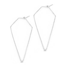 Kite shape geometric hoop earrings