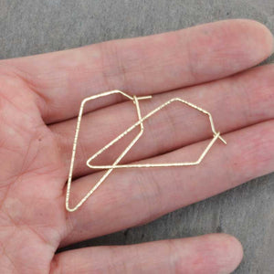Kite shape geometric hoop earrings