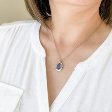 One-of-a-kind 14k gold Tanzanite Pendant Necklace with Diamond