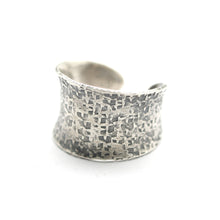 Forged-Textured-Silver-Ring-Oxidized