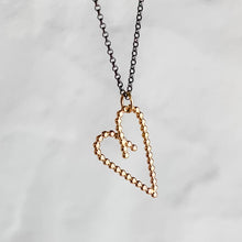 Heart Necklace in 14k Gold-filled and silver necklace