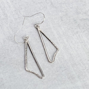 Silver Triangle Dangle Earrings Small - BREEZE
