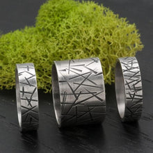 Modern silver Wedding rings