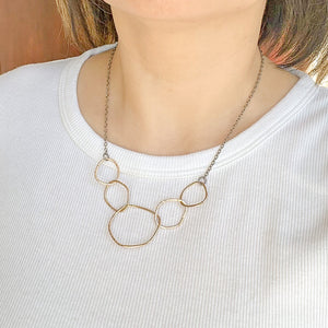 Organic Circle Necklace in 14k gold filled