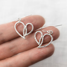 Handmade Silver heart earrigs