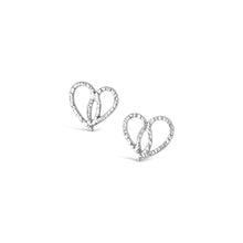 Paisley Textured Heart Post Earring Studs