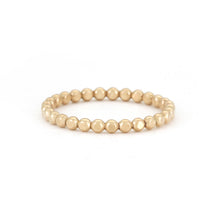 Gold beaded ring band stackable