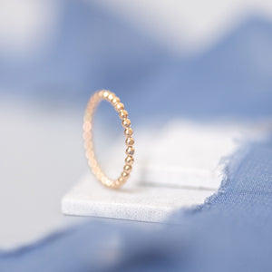 14k Yellow Gold filled Beaded Stacking Ring