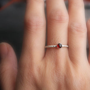 Genuine Garnet Stacking Ring