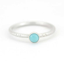 Turquoise and Sterling Silver Stackable Ring