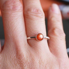 Textured Sterling Silver Sunstone Ring
