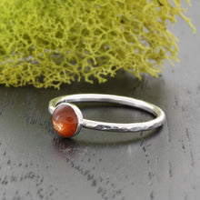 Stackable Silver Sunstone Ring