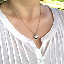 Modern Edgy Small Mabe Pearl Pendant Necklace