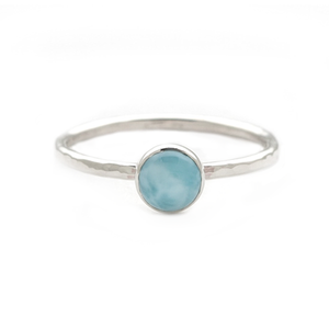 Silver and Larimar Ring