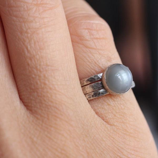 Sterling Silver 92.5% White Moonstone Rings at Rs 890 in Jaipur | ID:  26012495862