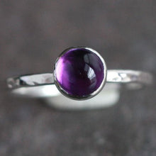 Purple Amethyst and Sterling Silver Ring Size 7.5