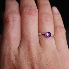 Purple Amethyst and Sterling Silver Ring Size 7.5