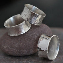 Oxidized Wide-Band Sterling Silver Ring