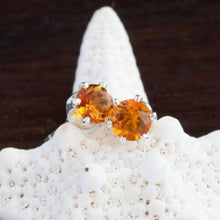 Golden Citrine and Silver Earrings