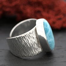 Adjustable-Larimar-Silver-Ring